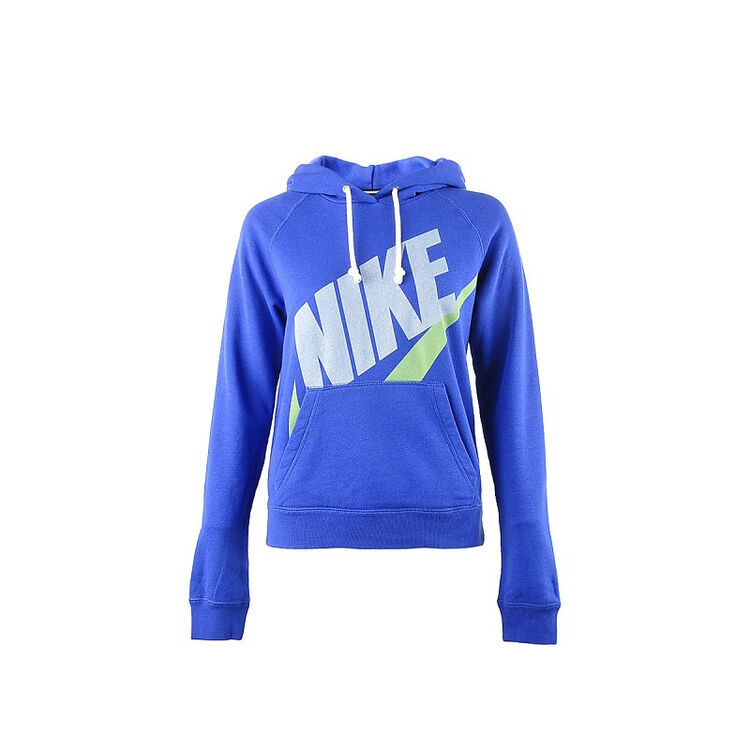 nike耐克女士545586509logo印花可爱袋鼠兜饰套头连帽卫衣蓝色m