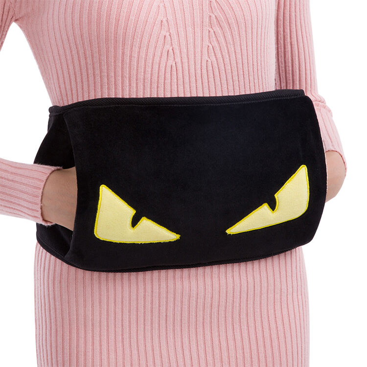 水暖腰宝卡通小恶魔暖手宝充电热水袋暖水袋电暖宝已注水 小怪兽黑色