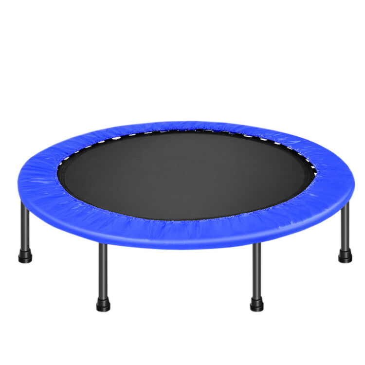 家用儿童蹦蹦床增高成人健身减肥弹簧跳床折叠室内 优雅蓝 48英寸(121