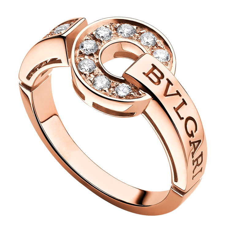 女士戒指 奢侈品2018全球购 正品男女同款18k玫瑰金饰以密镶钻石戒指