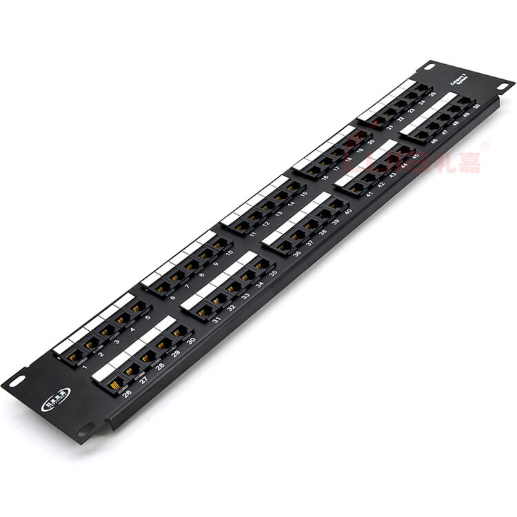 电话配线架rj11语音模块水晶头4芯2芯电话线 安普西蒙50口电话配线架