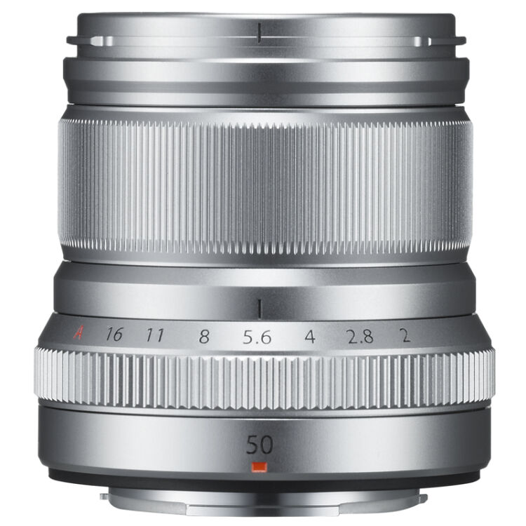 富士（FUJIFILM）XF50mm F2 R WR 中长焦定焦镜头银色高速AF 时尚设计