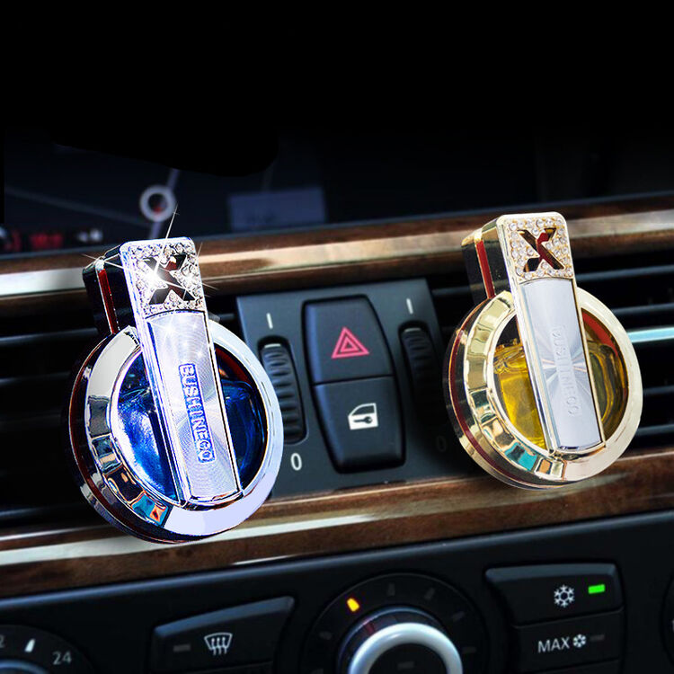 rundong 汽车香水出风口香水车载香水空调口香水摆件香水座 蓝色冰河