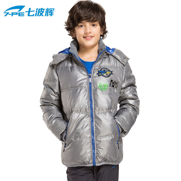 七波辉2014新品上市 新款秋冬羽绒服 男童羽绒服 中灰 175