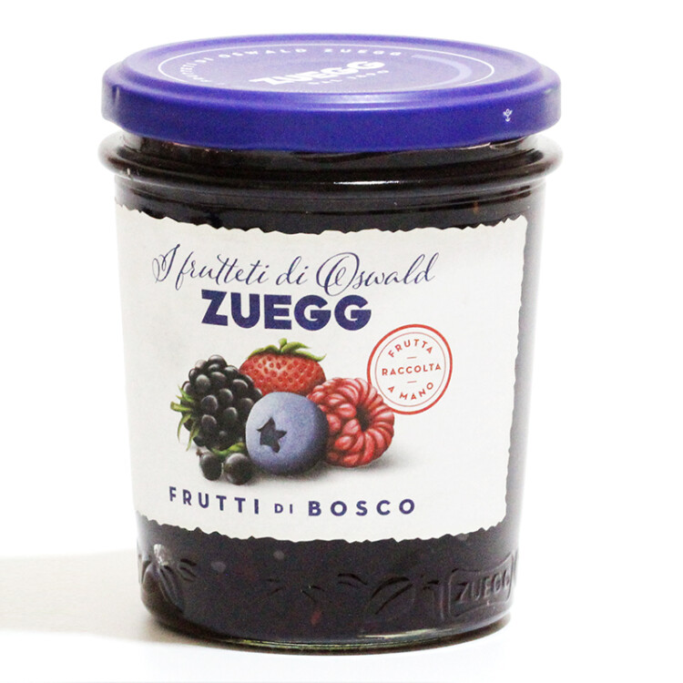 德国进口 嘉丽（Zuegg）果肉果酱 森林浆果（草莓 桑子 黑莓 黑加仑 蓝莓）混合果酱瓶装 面包搭档 320g