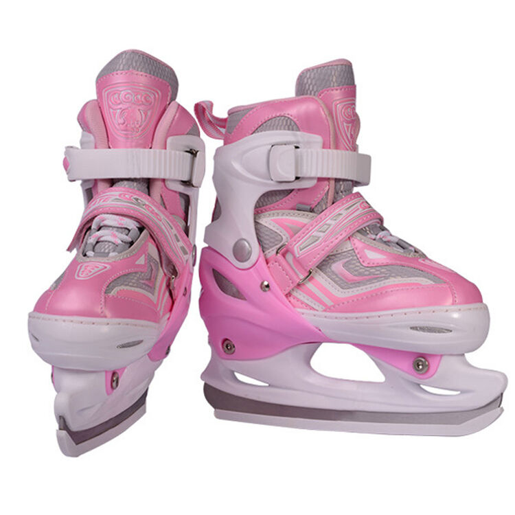 鞋儿童男女滑冰鞋冰球鞋速滑鞋 粉色 s#(30-33码)【图片 价格 品牌