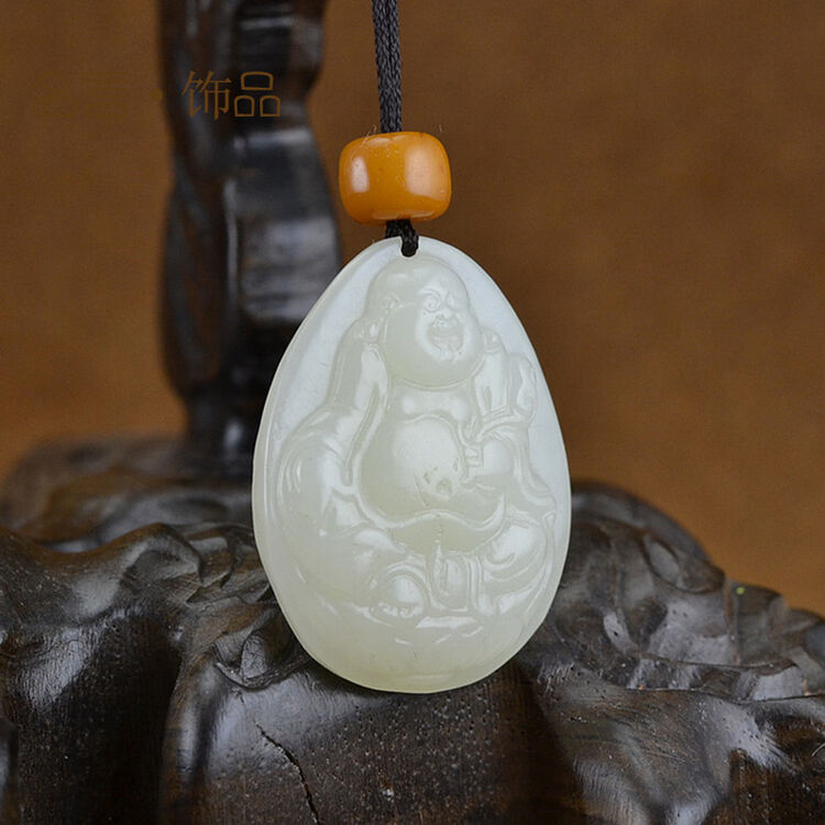 名言饰品 白玉大度佛吊坠