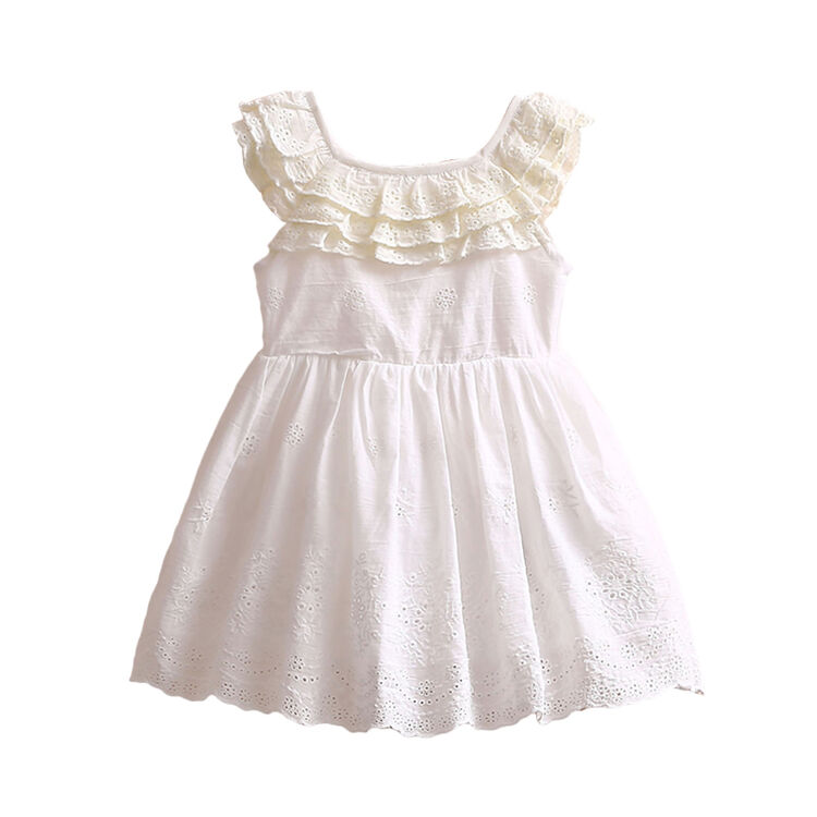 【买3免1叠加券】贝壳元素夏装女童蕾丝连衣裙 儿童花边公主裙子qz