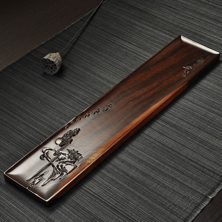 木语瓷缘 干泡茶盘黑檀木实木茶托盘功夫茶具简约茶海茶台 多款可选