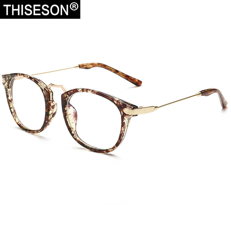 砾石 商务情侣金属半框平光镜 配近视眼镜架 防蓝光电脑防辐射护目镜