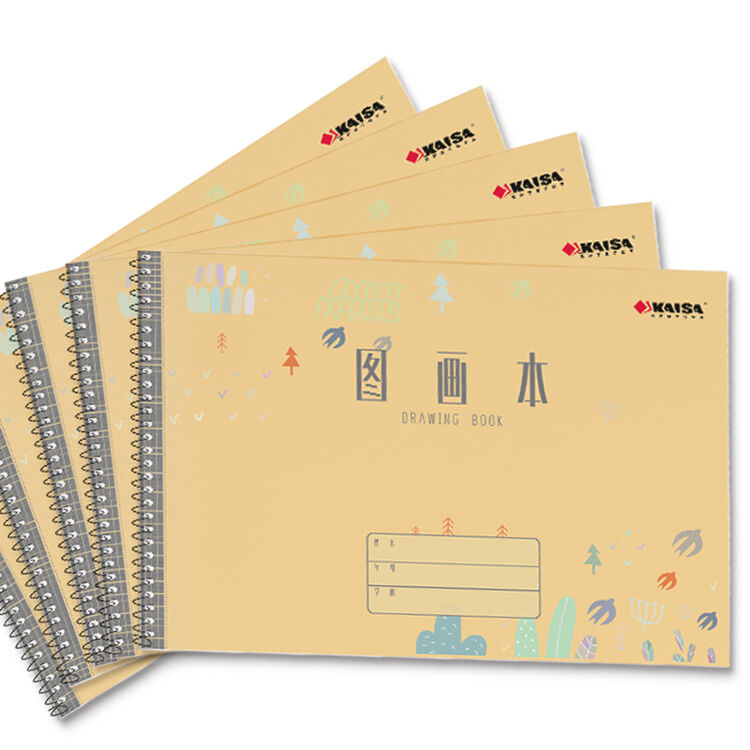 凯萨(kaisa)小图画本线圈绘画簿100g加厚纸儿童涂鸦本5本装 36k 24页