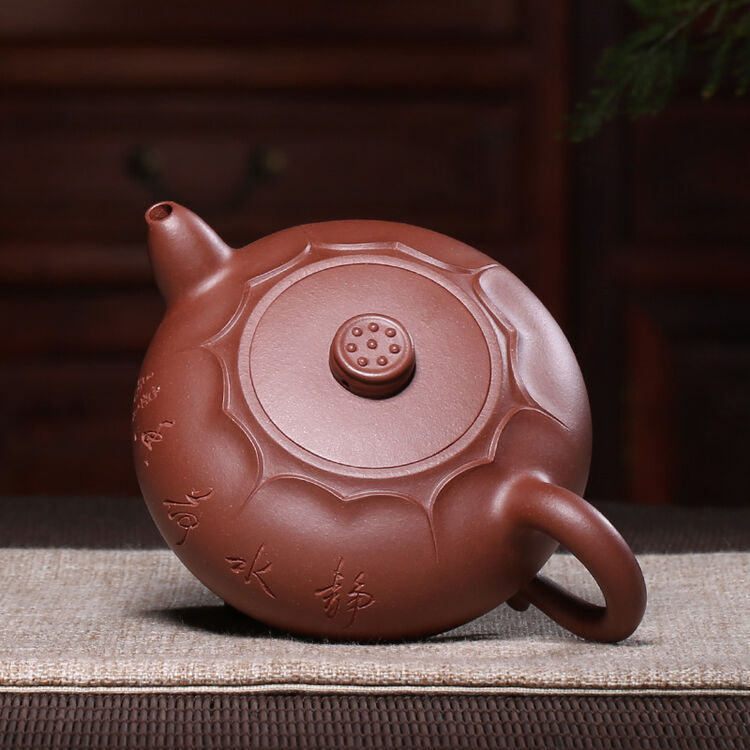 藏壶天下宜兴紫砂壶名家戴晨光纯全手工茶壶茶具原矿底槽清静水荷香壶