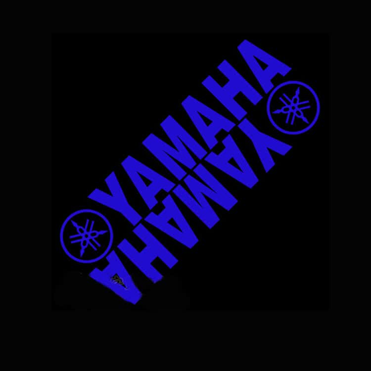 米电动摩托车个性反光贴花雅马哈助力车贴纸装饰拉花踏板yamaha 蓝色