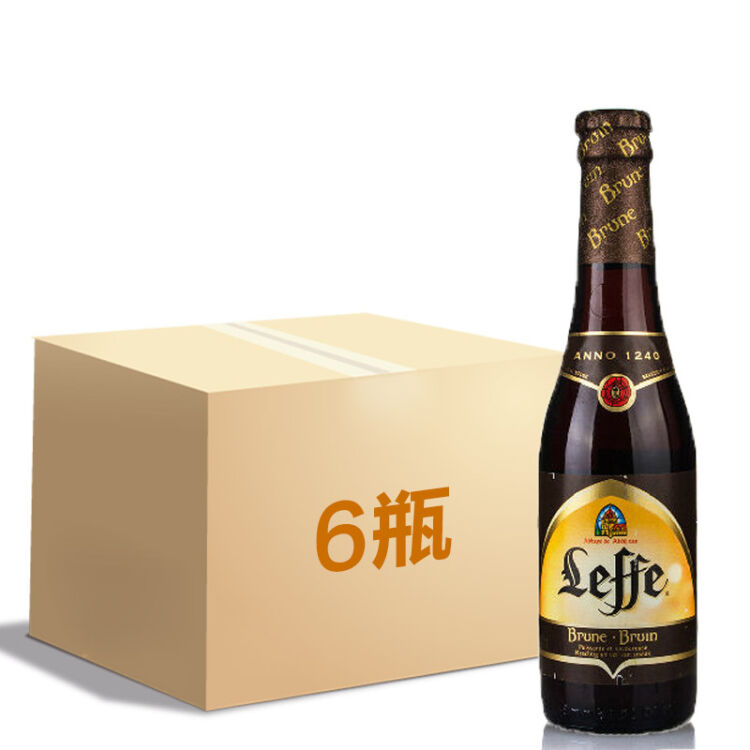 比利时进口啤酒 修道院啤酒 leffe莱福啤酒 330ml*6瓶装 咱家啤酒 黑