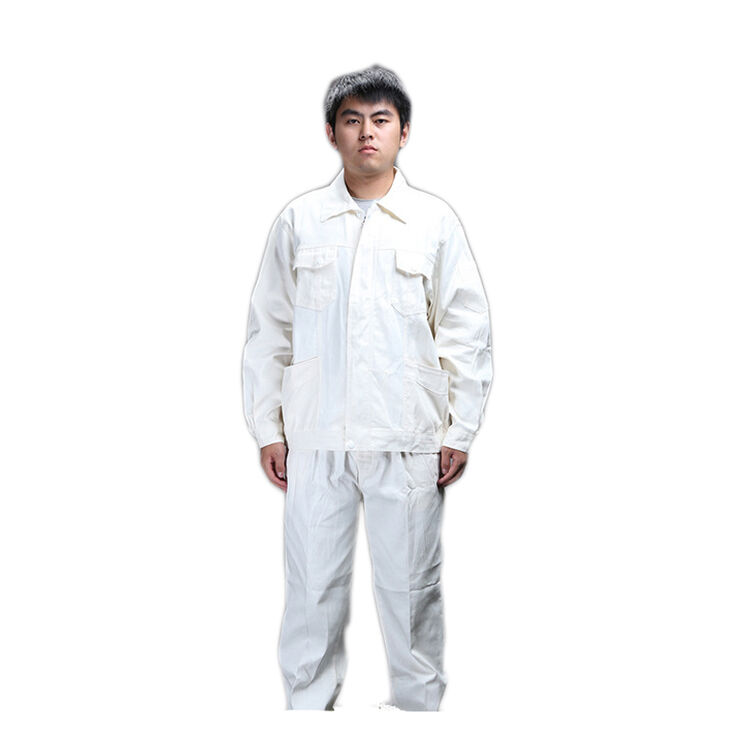 狼牙 电焊工作服定做劳保工作服套装秋冬长袖工作服 白色 165