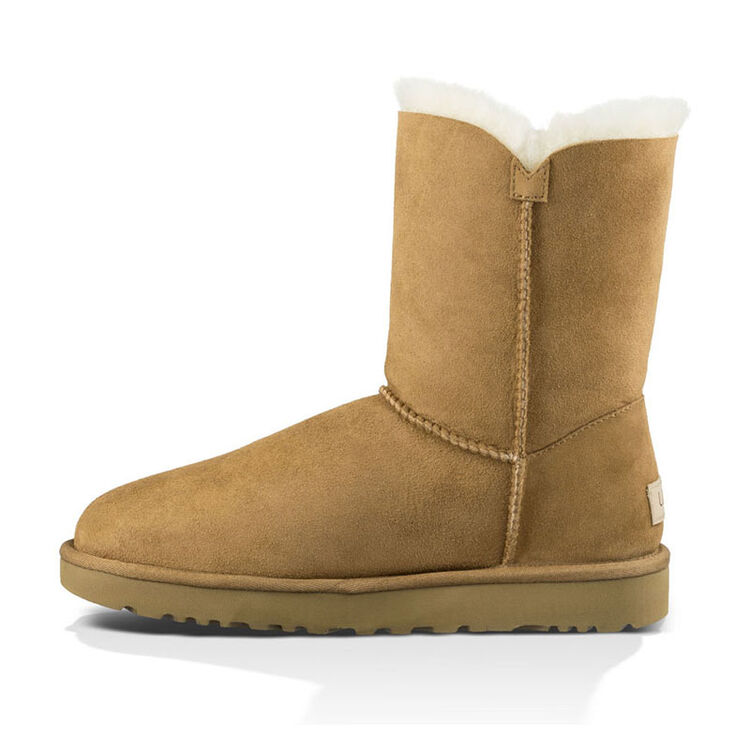 ugg女靴新品 美国正品 保暖中筒靴羊毛皮一体时尚雪地靴 1016226 栗色