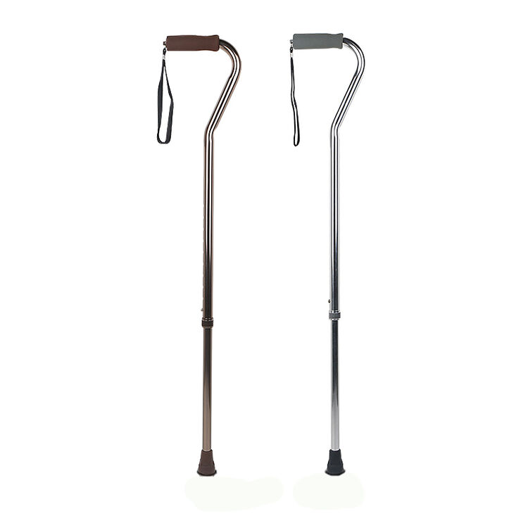 好步智能手杖(hepo) 铝合金伸缩老人拐杖拐棍绅士杖拄拐 问号单拐咖啡