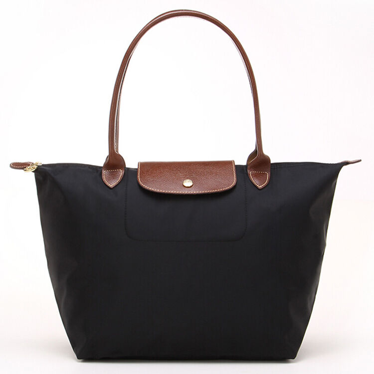 longchamp 珑骧 女款小号长柄黑色尼龙肩带手提包 2605089001