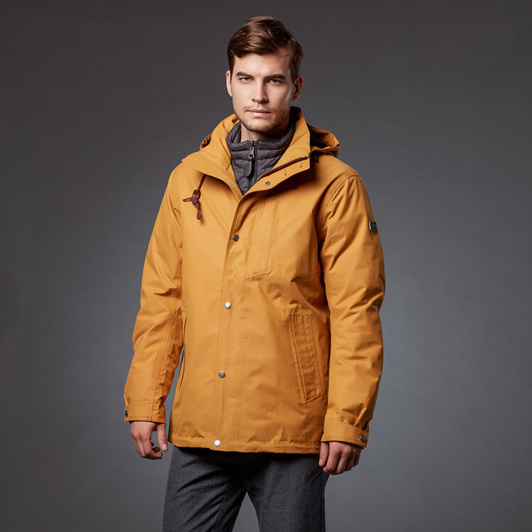 aigle 艾高 男士mtd三合一棉夹克 timorainy 柑橙黄 814765011 xxl