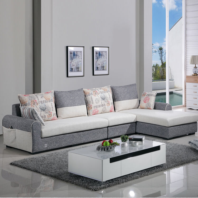 蓝天家居7616 棉麻布艺沙发 小户型沙发 可拆洗 储物沙发 b色粉绣球 3