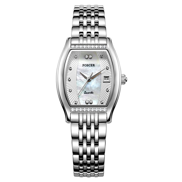 宝时捷poscer 石英女表 女士手表腕表 8207 白色
