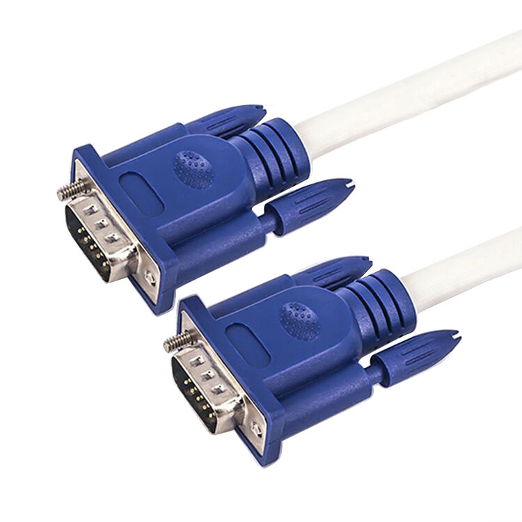 钛捷摩 vga线 电脑主机显示器连接全铜3 4vga 投影视频线 1米