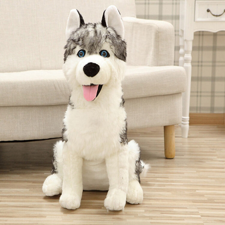 博施(boshi) 博施 毛绒玩具仿真狼狗公仔大号狗玩偶 55cm