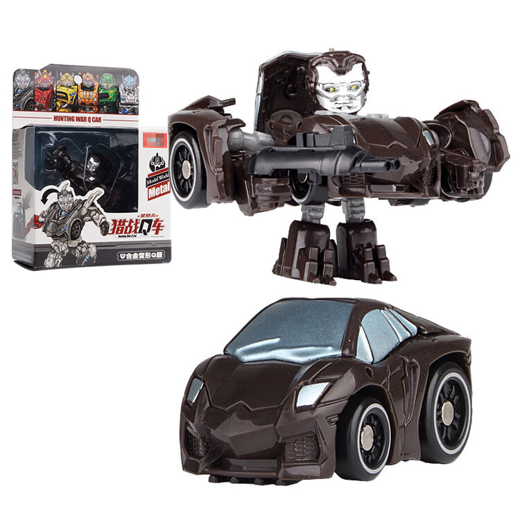 陆霸变形玩具金刚4 儿童迷你款大黄蜂汽车机器人模型玩具 禁闭棕