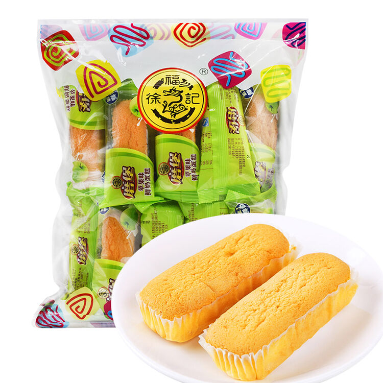 徐福记 磨堡果奶蛋糕(苹果味)(烘烤糕点)400g/包