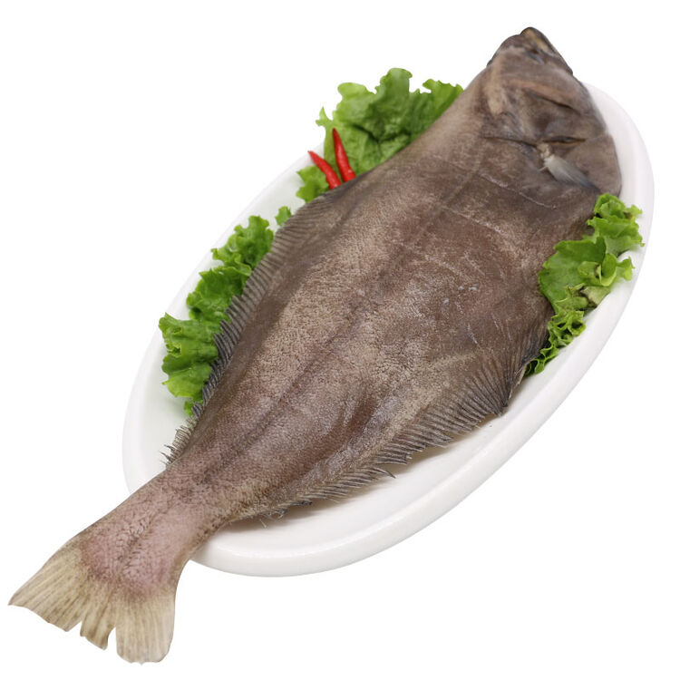 御鲜轩 进口冷冻格陵兰鲽鱼 1.0-1.25kg 整条 袋装 海鱼海鲜