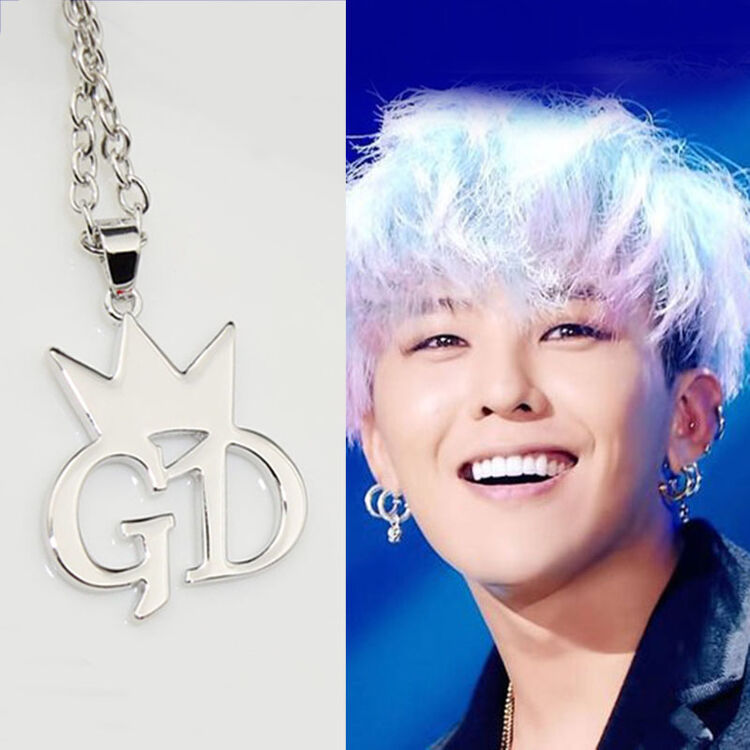 晚秋bigbang权志龙gd同款项链皇冠字母日韩版潮男款女学生送情侣礼物