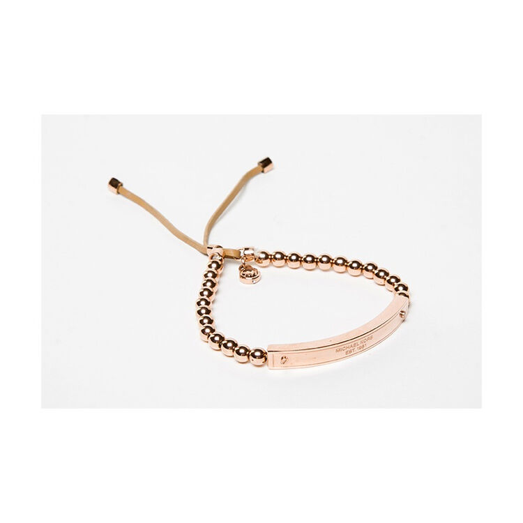高仕(michael kors/mk)手链 女士时尚镀金圆珠手镯式手链 玫瑰金