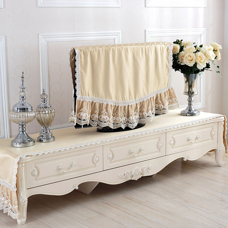 骆易家 电视柜罩布艺液晶电视机罩套盖布电视套布电视柜罩防尘罩