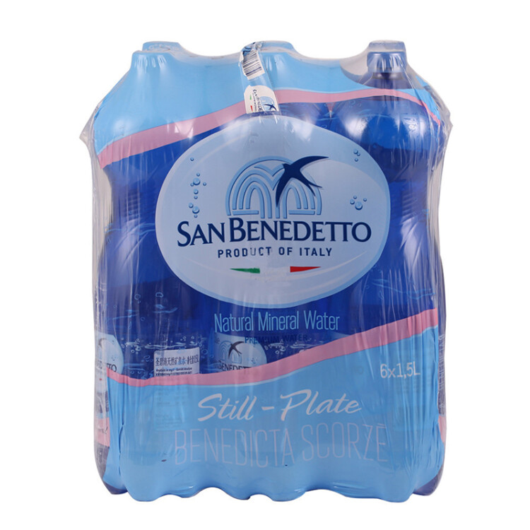 圣碧涛（San Benedetto）意大利进口 饮用天然水 1.5L*6 （新老包装交替发货） 菜管家商品