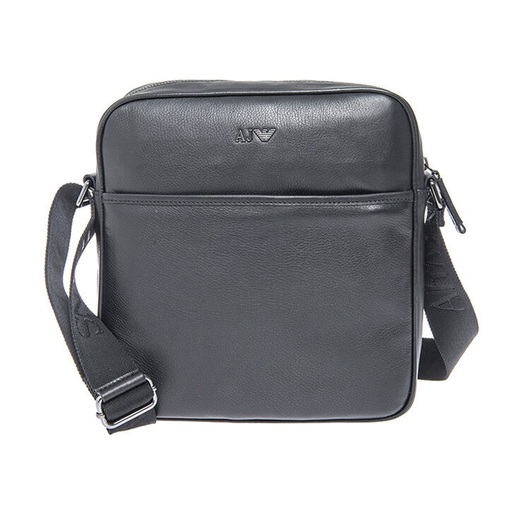 armani jeans阿玛尼男包aj男士方款单肩手提包90882 黑色