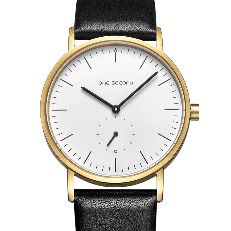 一秒(one second)手表男士手表女表情侣表包豪斯日本进口机芯防水真