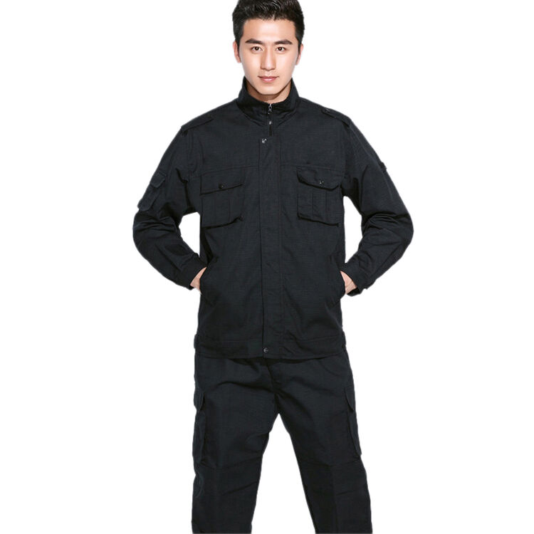 春秋工服套装 劳保服工装 保安服 军装 藏蓝色 165