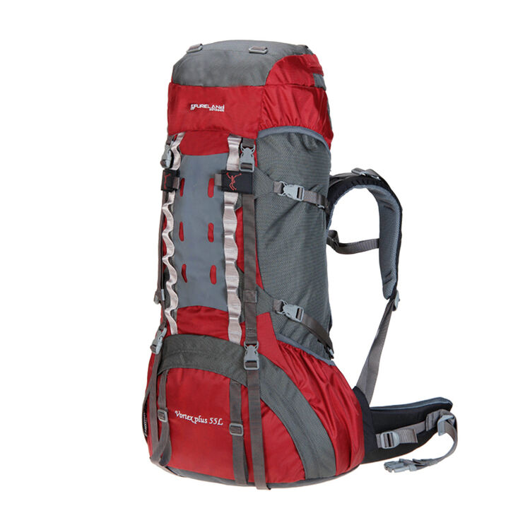 pureland普尔兰德 专业双肩外架式登山包户外大容量旅行背包 红色 55l