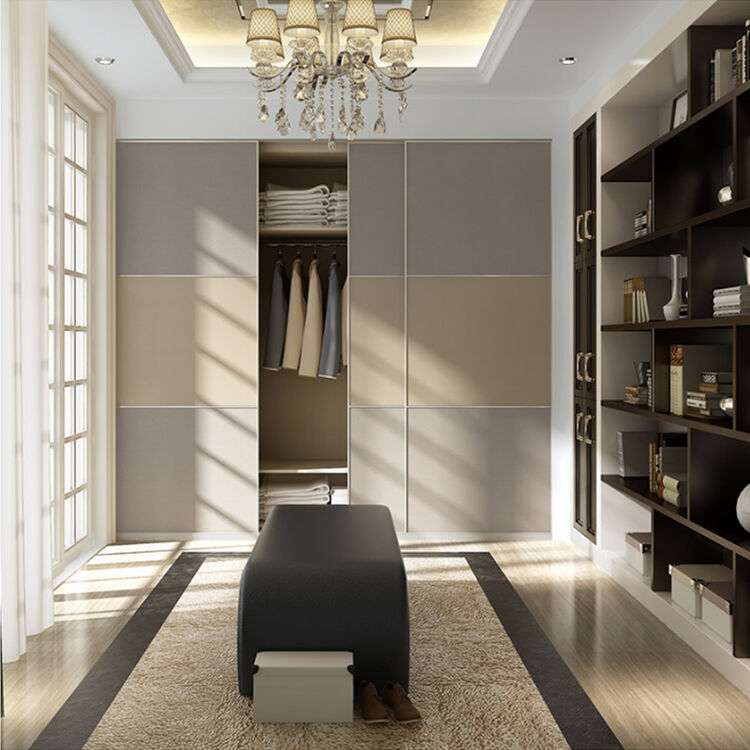 欧派现代简约布拉格整体走入式衣柜推拉门卧室衣帽间设计定做 预付金