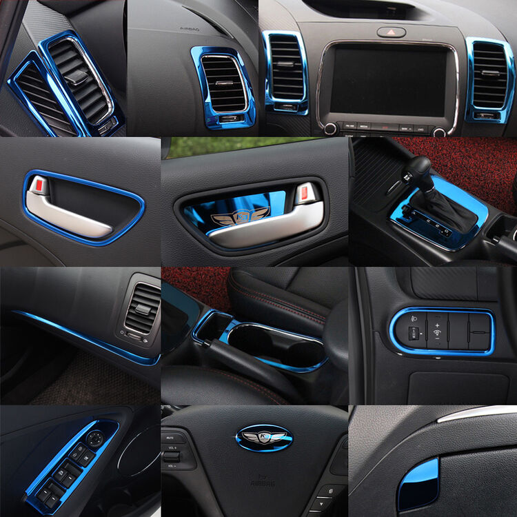 仪表台中控改装专用不锈钢内饰框亮片 改装新k3内饰配件 16款 内饰件