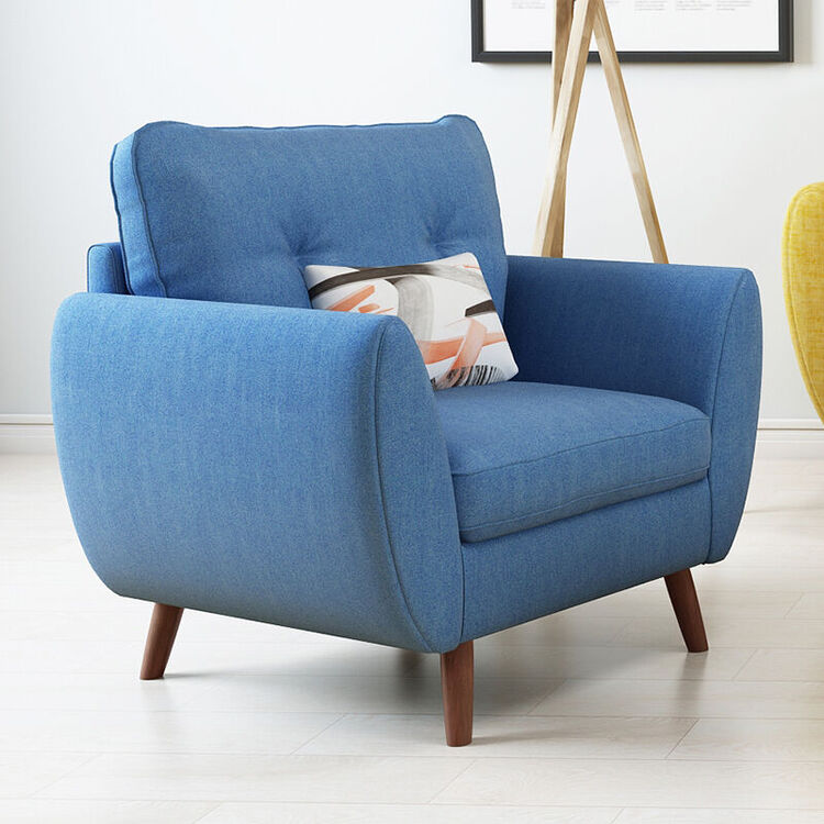 华纳斯 沙发 北欧布艺沙发 简约布艺沙发 天蓝色. 双人位.