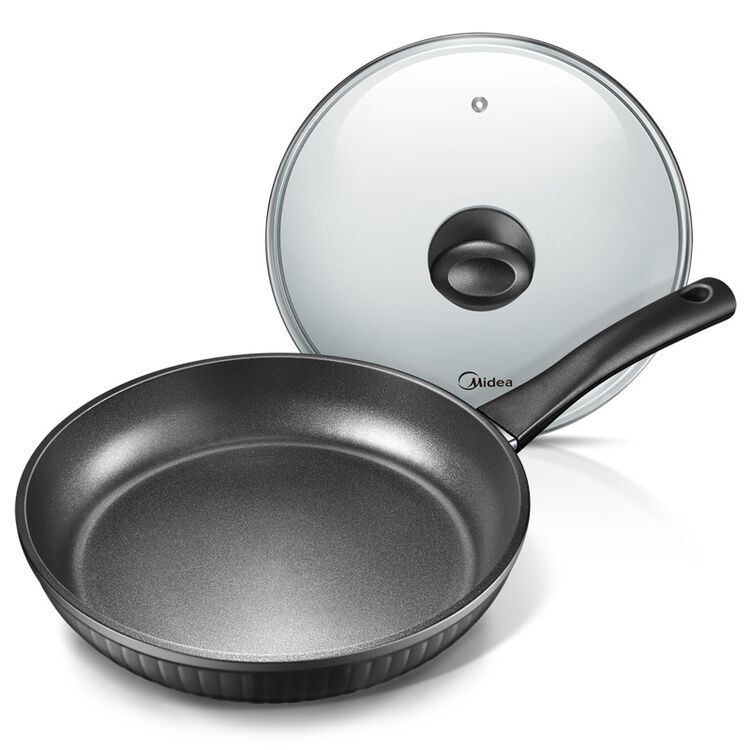 美的(midea)不粘锅煎锅26cm加厚复底少油烟平底锅