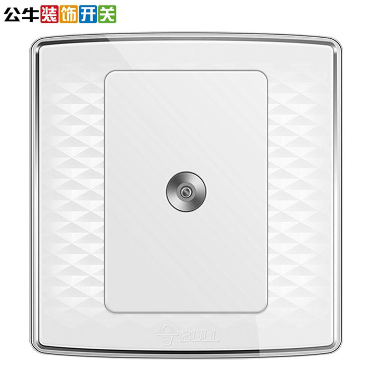 公牛(bull) 公牛开关插座面板 g20珍珠白钻面大面板五孔插座 86型墙壁
