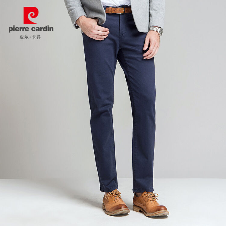 皮尔卡丹休闲裤男春夏款弹力棉商务休闲彩色牛仔青春时尚修身直筒彩牛