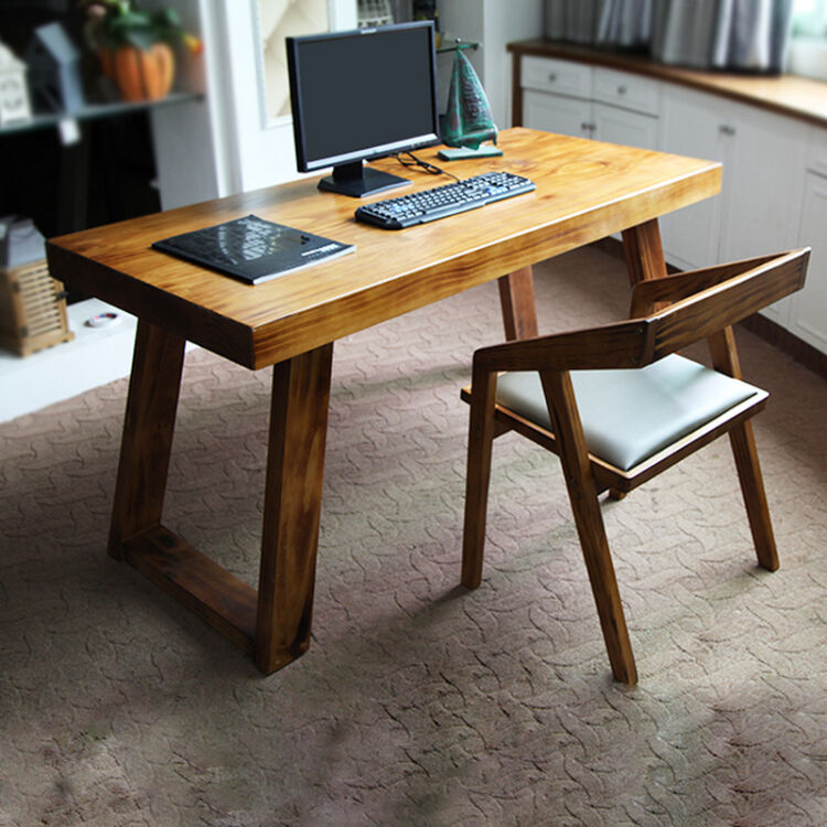 小铁匠 实木台式电脑桌家用简约笔记本电脑桌特色办公桌学生写字桌