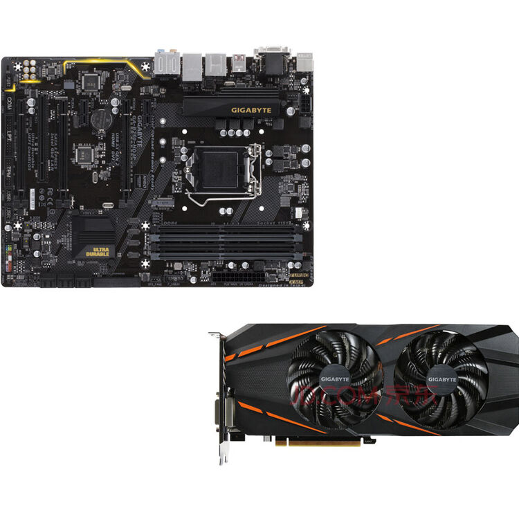 技嘉(gigabyte)b250-hd3p 主板   技嘉 gigabyte gtx1060 g1 gaming