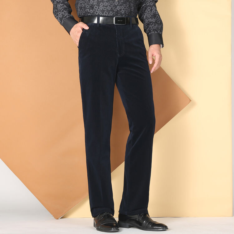 波司登男装 (bosideng homme)秋冬季灯芯绒男裤加厚高腰宽松保暖休闲