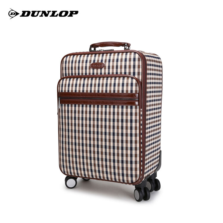 dunlop邓禄普 秋新款20寸拉杆箱万向轮男女通用帆布格子旅行箱 jddh1