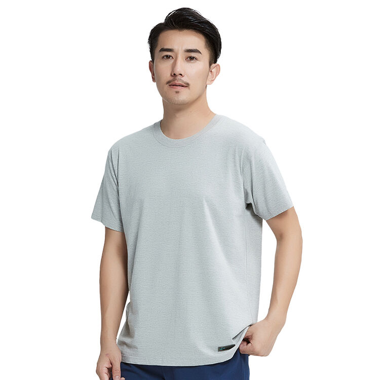 宜而爽背心男纯棉t恤男士多色柔软文化衫透气吸汗宽松亲肤短袖衫d8321