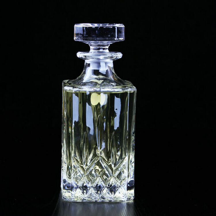 磨砂口水晶酒瓶 新款方形酒具 空红酒瓶 储存白酒威士忌酒瓶 酒樽 存